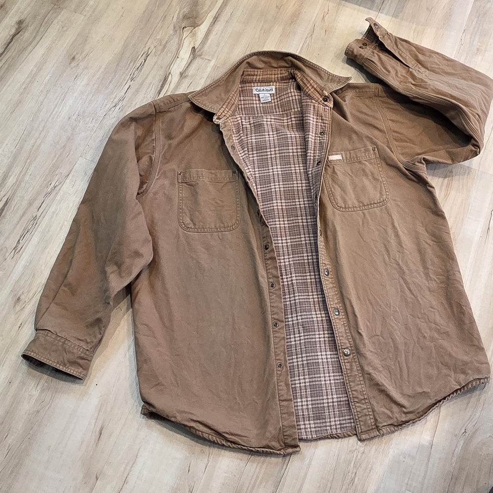 Carhartt Tan Cotton-Lined Shirt Jacket